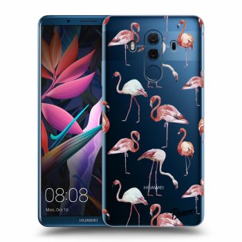 Picasee silikónový prehľadný obal pre Huawei Mate 10 Pro - Flamingos