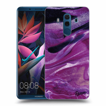 Picasee silikónový prehľadný obal pre Huawei Mate 10 Pro - Purple glitter