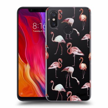 Picasee silikónový prehľadný obal pre Xiaomi Mi 8 - Flamingos