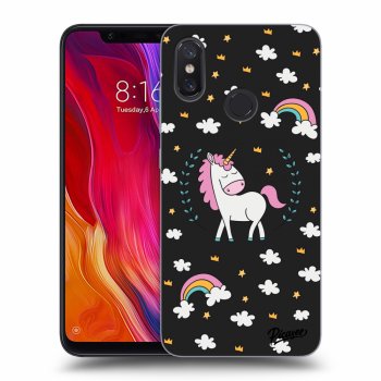 Picasee silikónový čierny obal pre Xiaomi Mi 8 - Unicorn star heaven