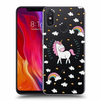 Picasee silikónový prehľadný obal pre Xiaomi Mi 8 - Unicorn star heaven