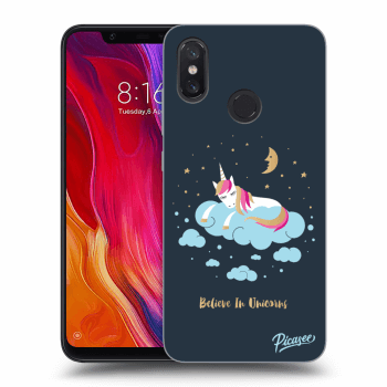 Picasee silikónový čierny obal pre Xiaomi Mi 8 - Believe In Unicorns