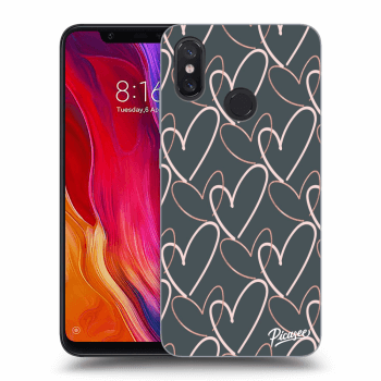 Picasee silikónový čierny obal pre Xiaomi Mi 8 - Lots of love