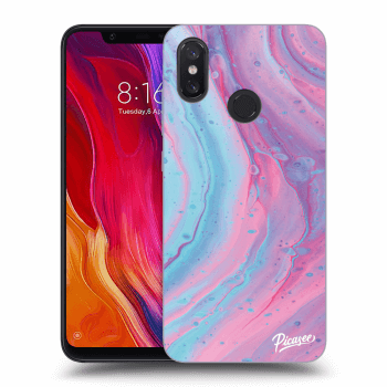 Picasee silikónový prehľadný obal pre Xiaomi Mi 8 - Pink liquid