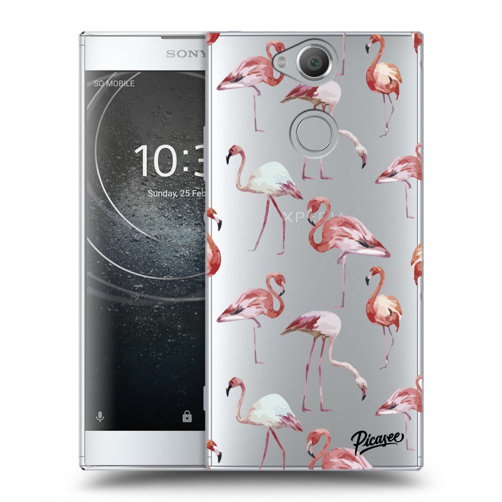 Picasee silikónový prehľadný obal pre Sony Xperia XA2 - Flamingos