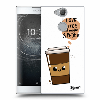 Picasee silikónový prehľadný obal pre Sony Xperia XA2 - Cute coffee
