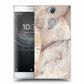 Picasee silikónový prehľadný obal pre Sony Xperia XA2 - Cream marble