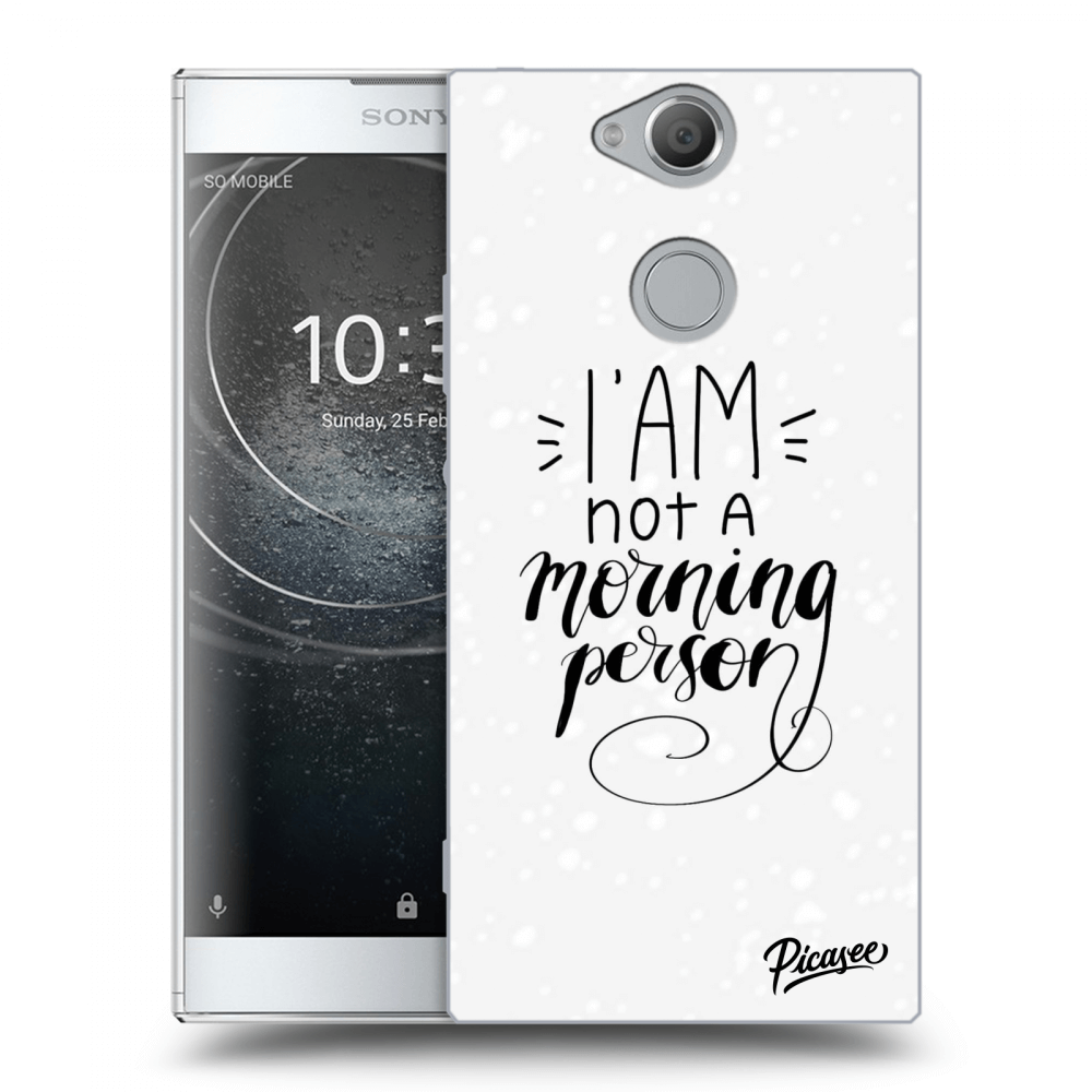 Picasee silikónový prehľadný obal pre Sony Xperia XA2 - I am not a morning person