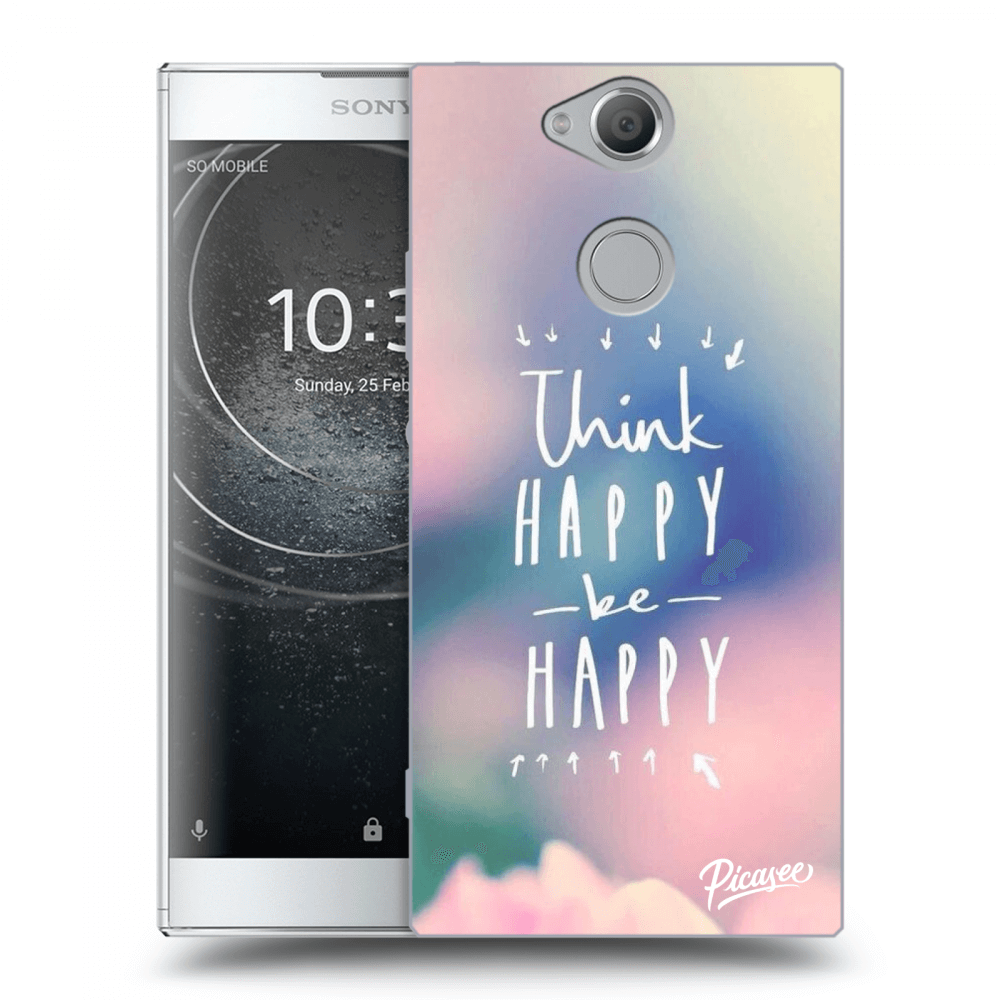 Picasee silikónový prehľadný obal pre Sony Xperia XA2 - Think happy be happy