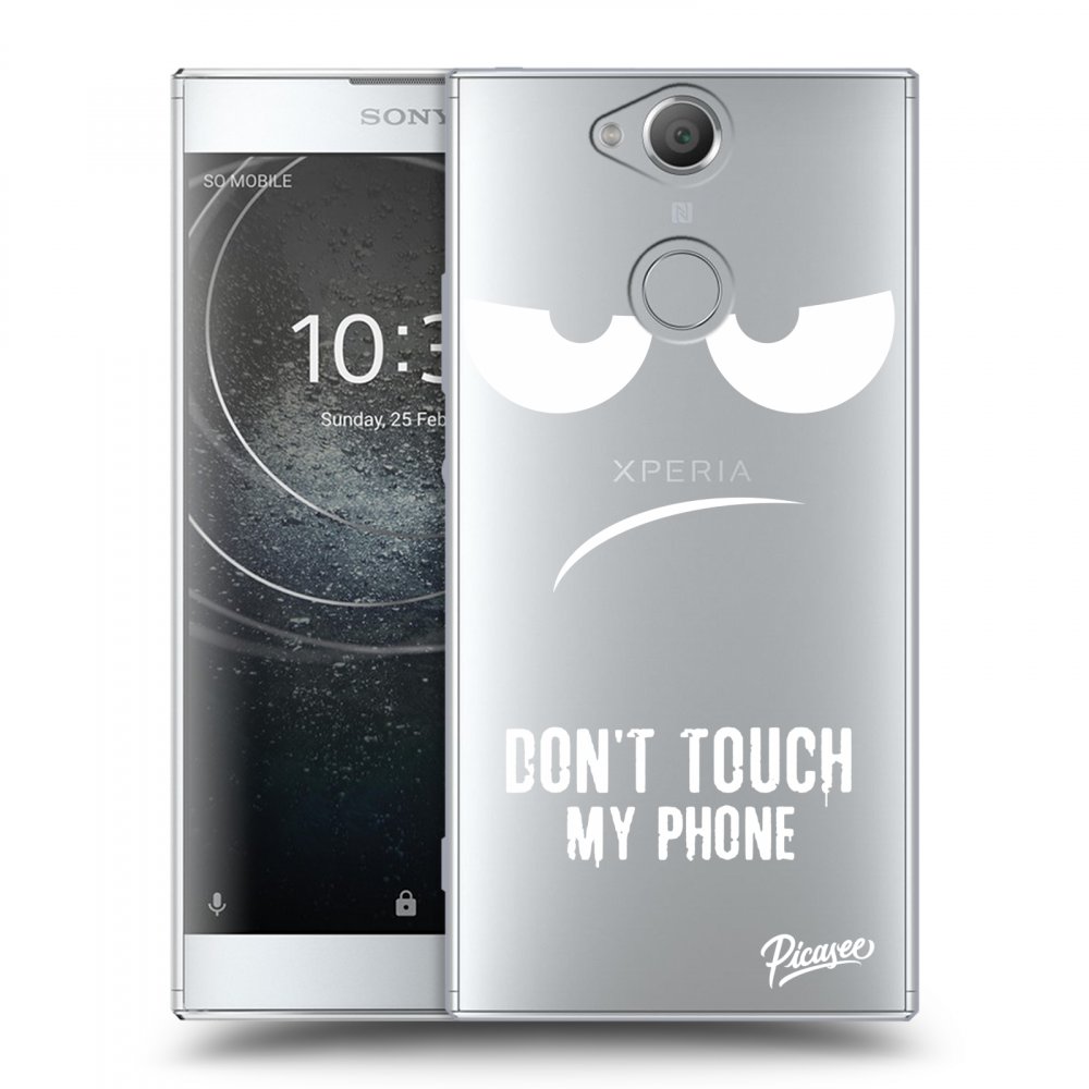 Picasee silikónový prehľadný obal pre Sony Xperia XA2 - Don't Touch My Phone