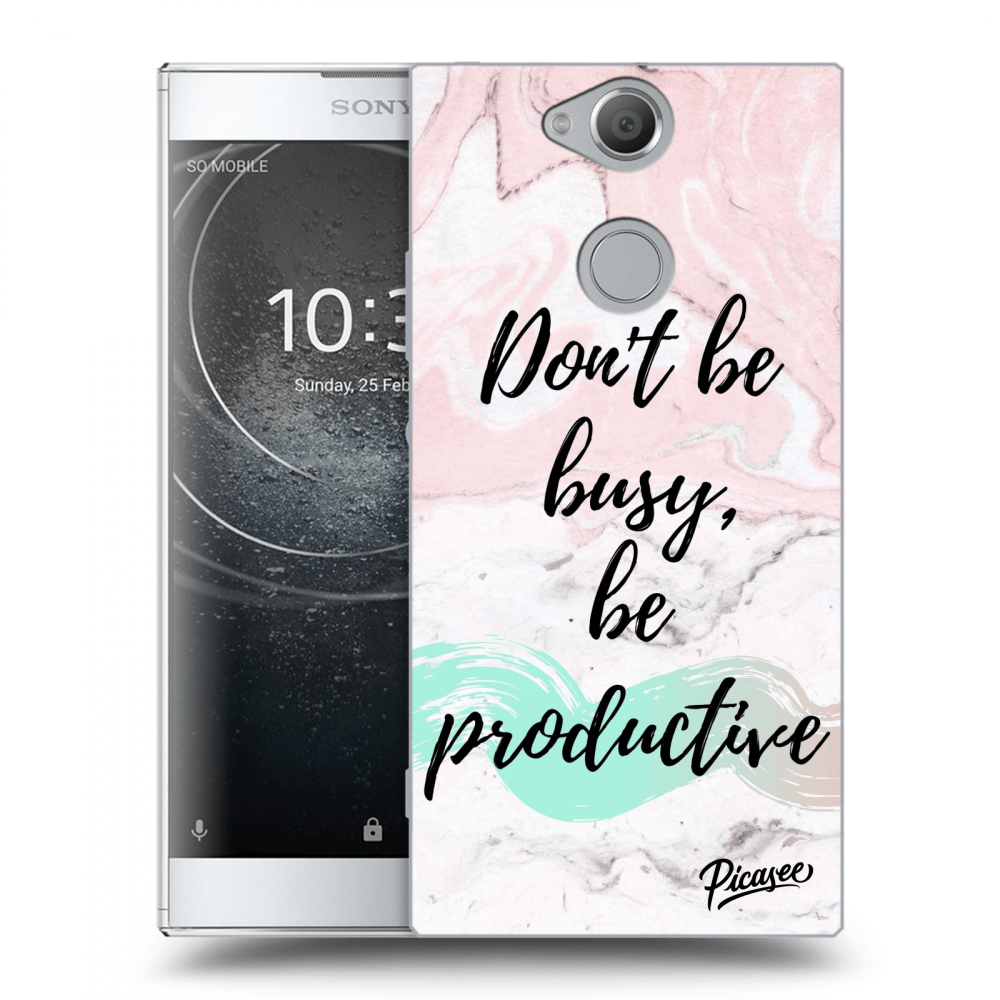 Picasee silikónový prehľadný obal pre Sony Xperia XA2 - Don't be busy, be productive