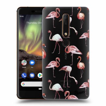 Picasee silikónový prehľadný obal pre Nokia 6.1 - Flamingos