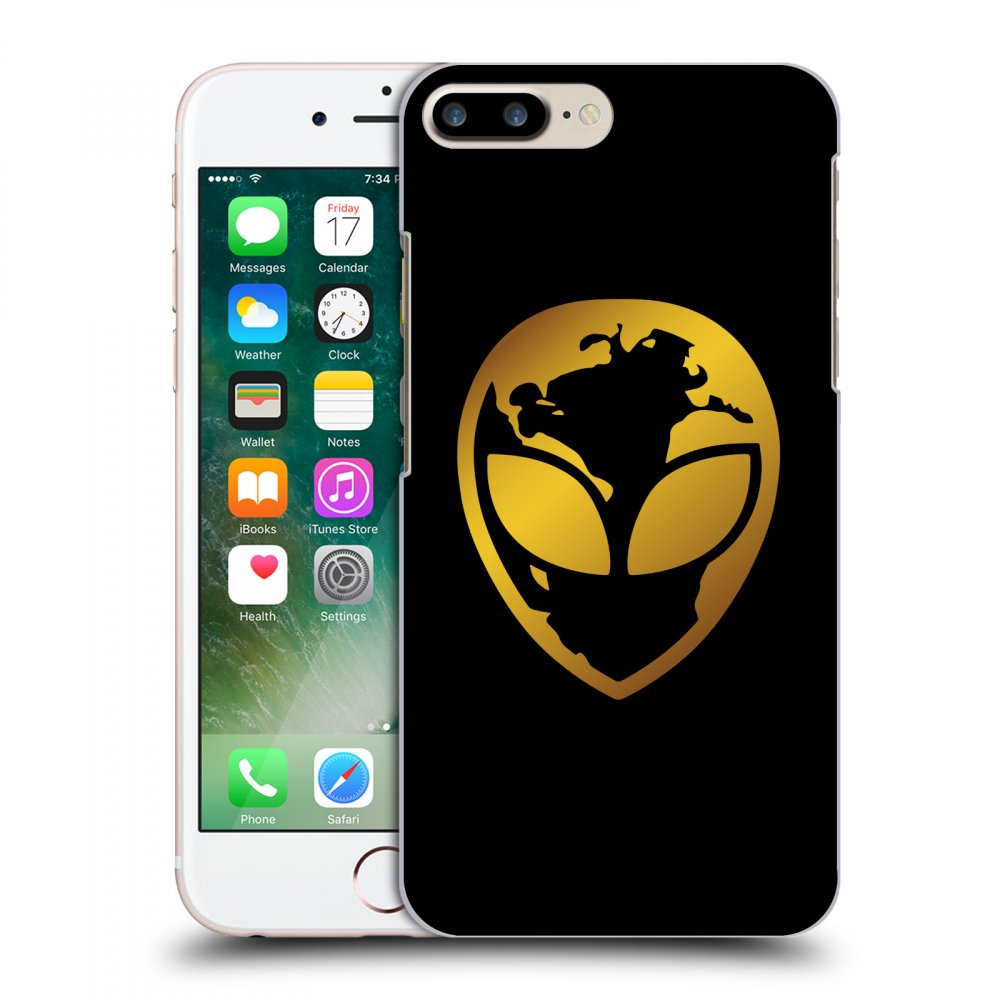 Picasee ULTIMATE CASE pro Apple iPhone 7 Plus - EARTH - Gold Alien 3.0