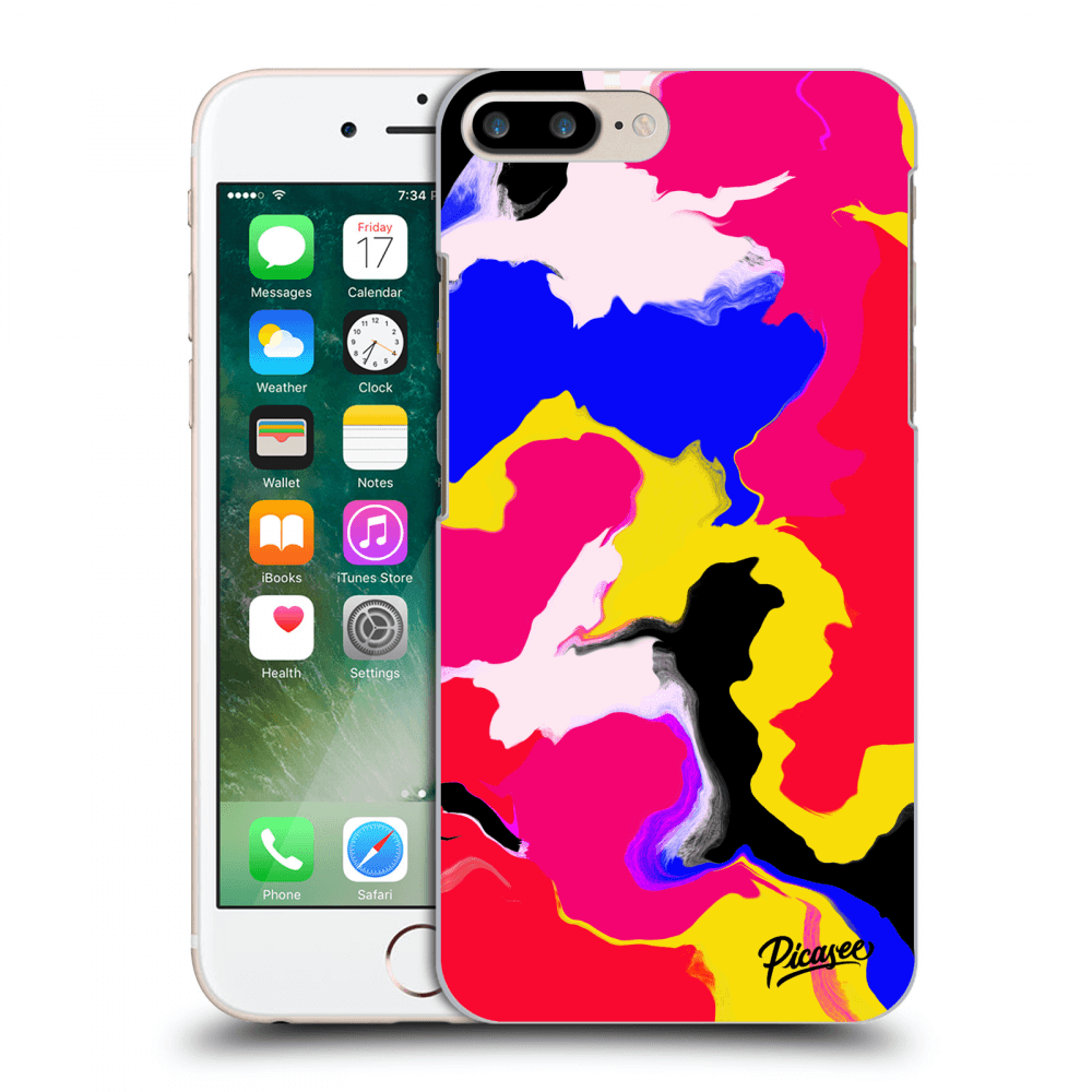 Picasee silikónový čierny obal pre Apple iPhone 7 Plus - Watercolor