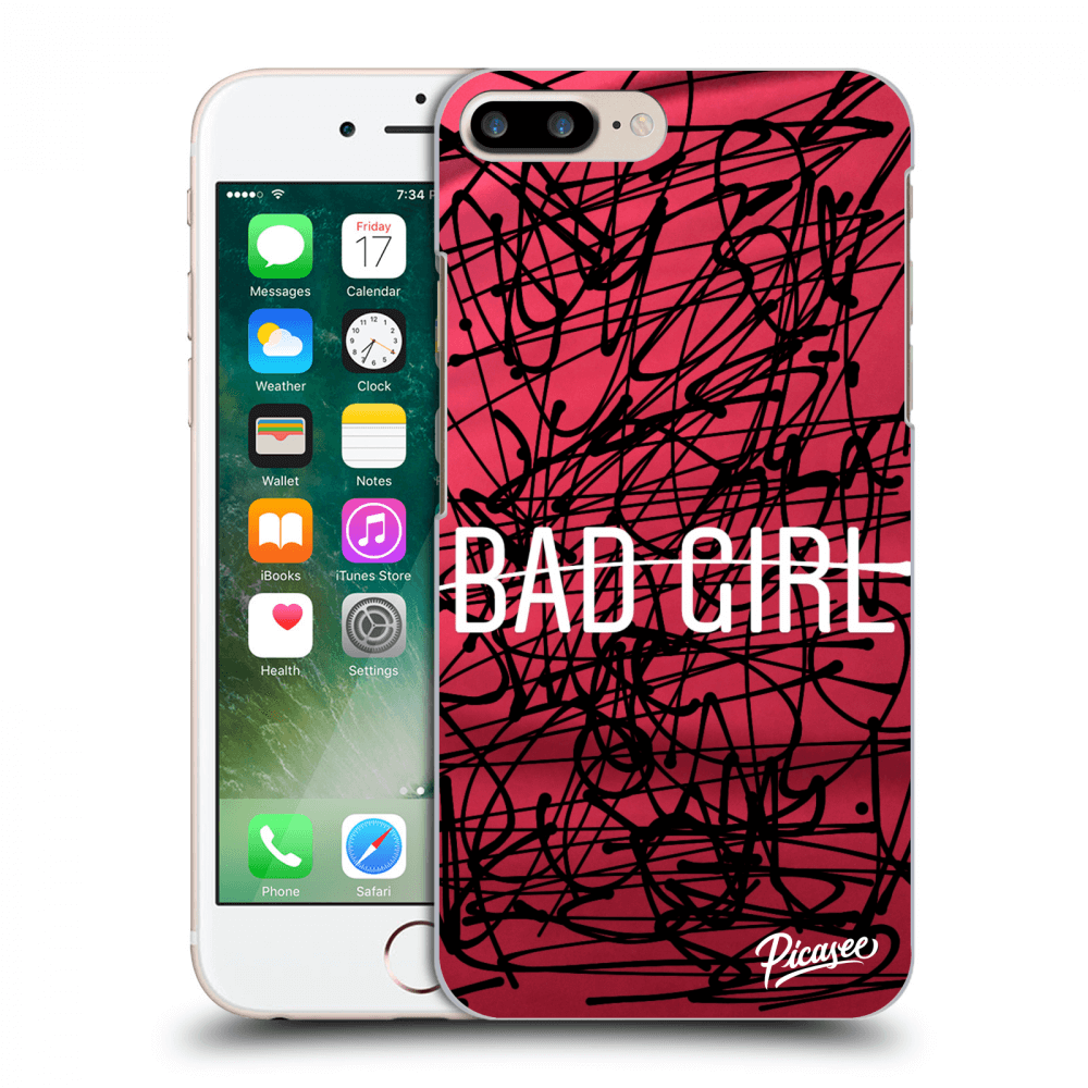 Picasee silikónový prehľadný obal pre Apple iPhone 7 Plus - Bad girl