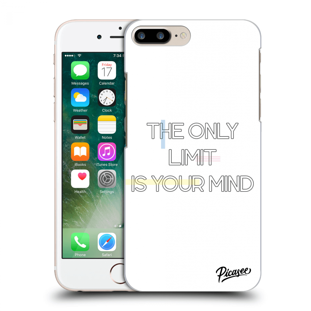 Picasee silikónový prehľadný obal pre Apple iPhone 7 Plus - The only limit is your mind