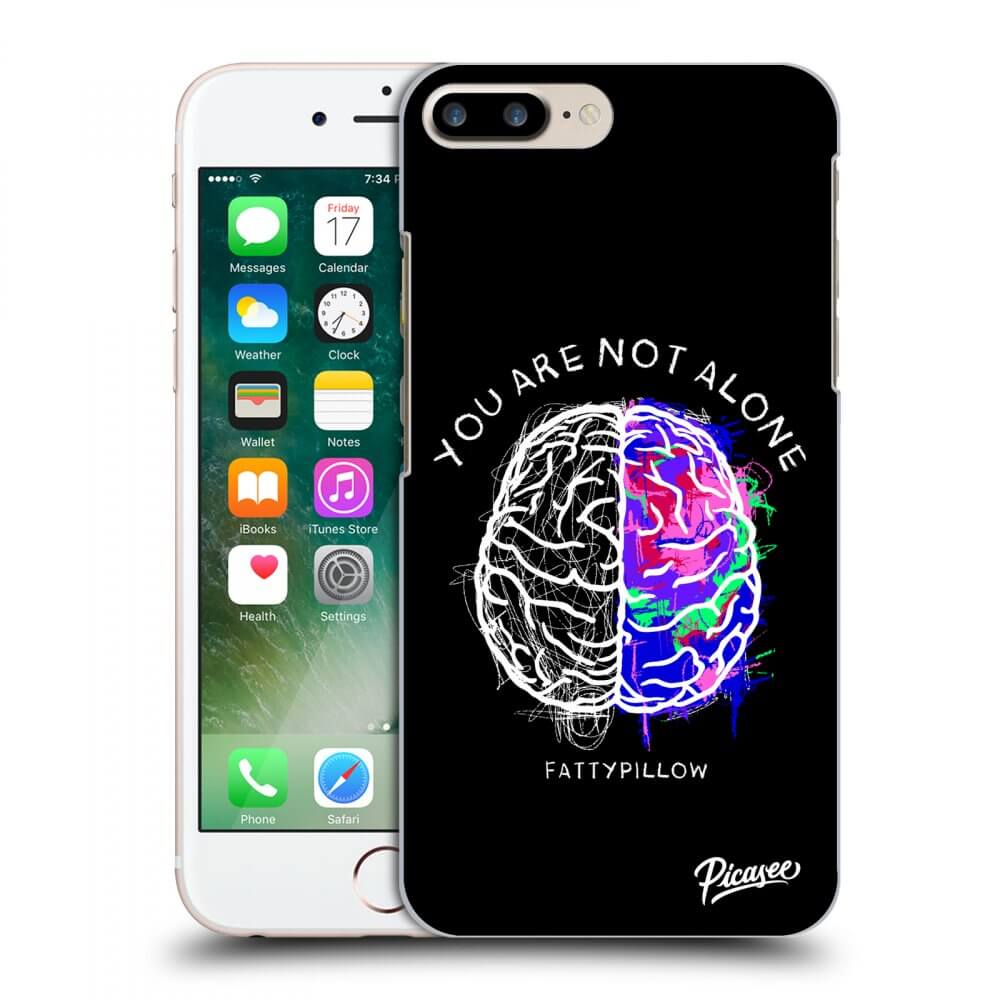 Picasee silikónový čierny obal pre Apple iPhone 7 Plus - Brain - White