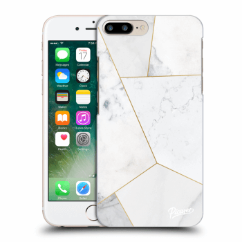 Picasee silikónový prehľadný obal pre Apple iPhone 7 Plus - White tile