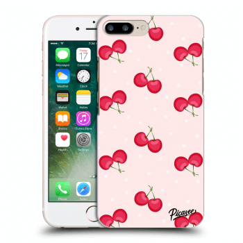 Picasee silikónový čierny obal pre Apple iPhone 7 Plus - Cherries