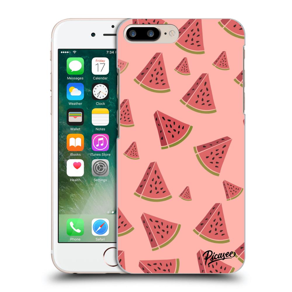 Picasee silikónový čierny obal pre Apple iPhone 7 Plus - Watermelon