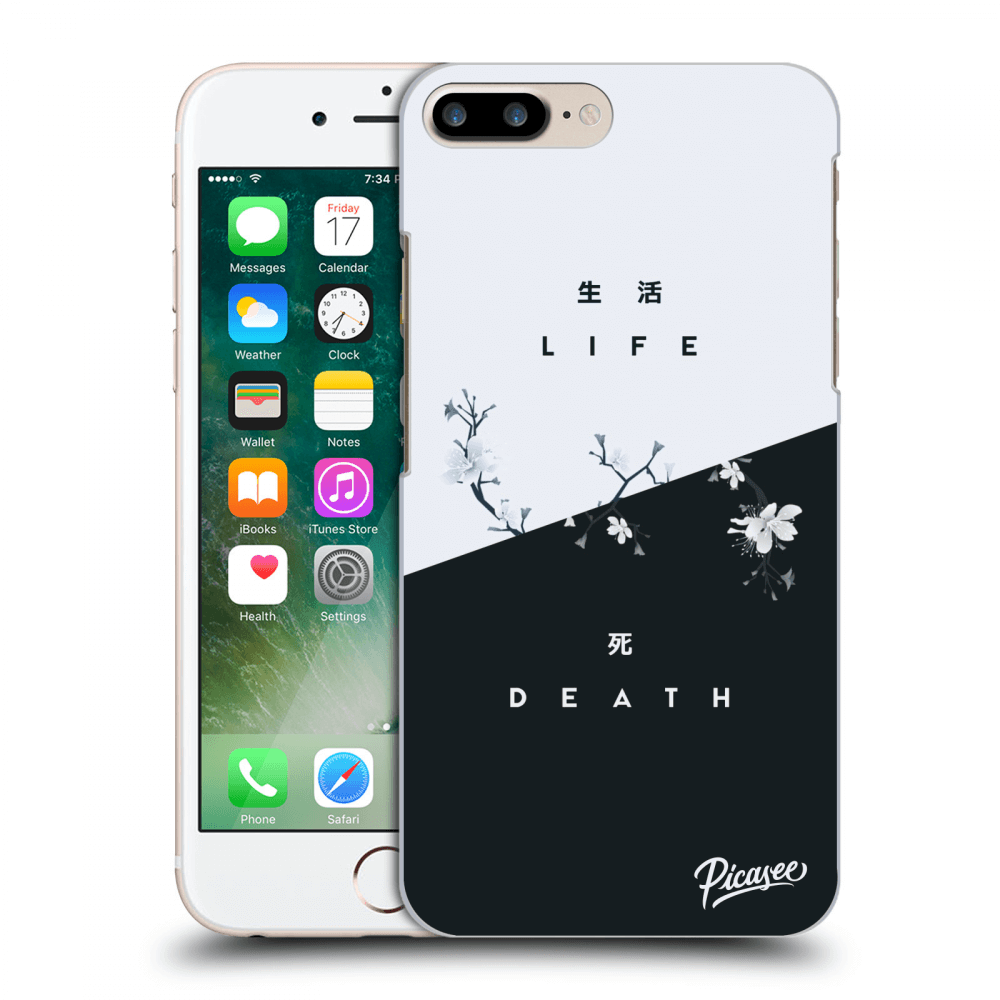 Picasee silikónový čierny obal pre Apple iPhone 7 Plus - Life - Death