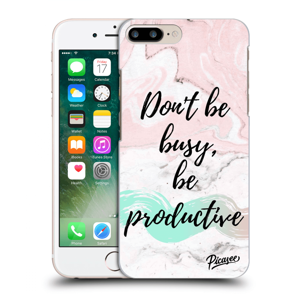 Picasee silikónový čierny obal pre Apple iPhone 7 Plus - Don't be busy, be productive