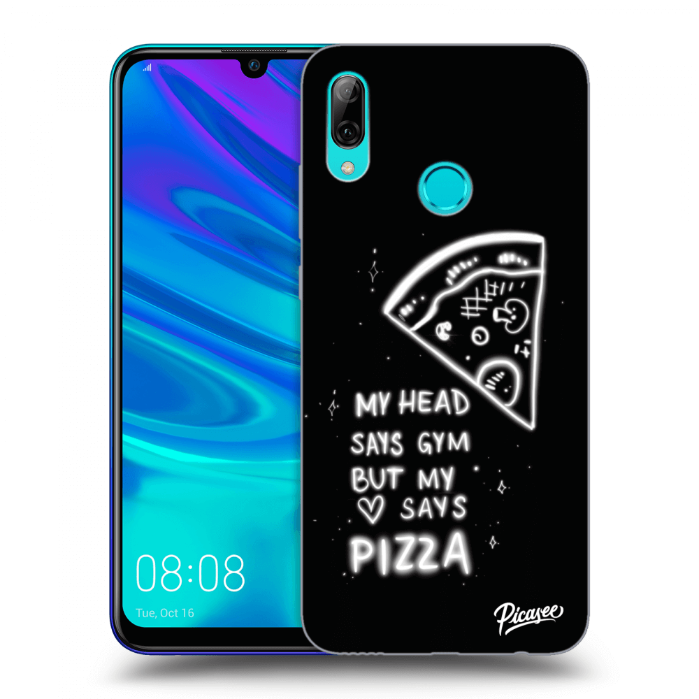 Picasee silikónový čierny obal pre Huawei P Smart 2019 - Pizza