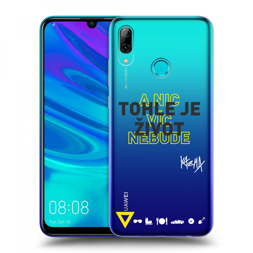Picasee silikónový prehľadný obal pre Huawei P Smart 2019 - Kazma - TOHLE JE ŽIVOT A NIC VÍC NEBUDE