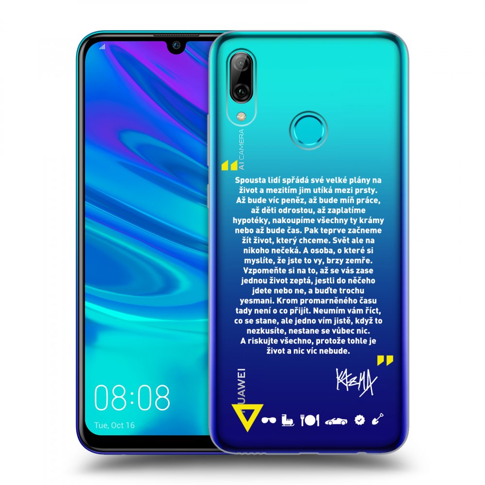 Picasee silikónový prehľadný obal pre Huawei P Smart 2019 - Kazma - BUĎTE TROCHU YESMANI