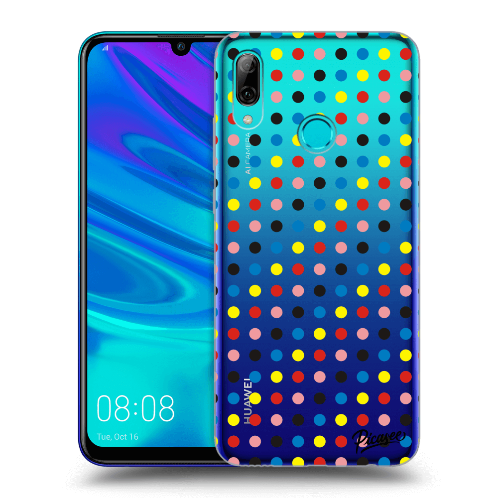 Picasee silikónový prehľadný obal pre Huawei P Smart 2019 - Colorful dots