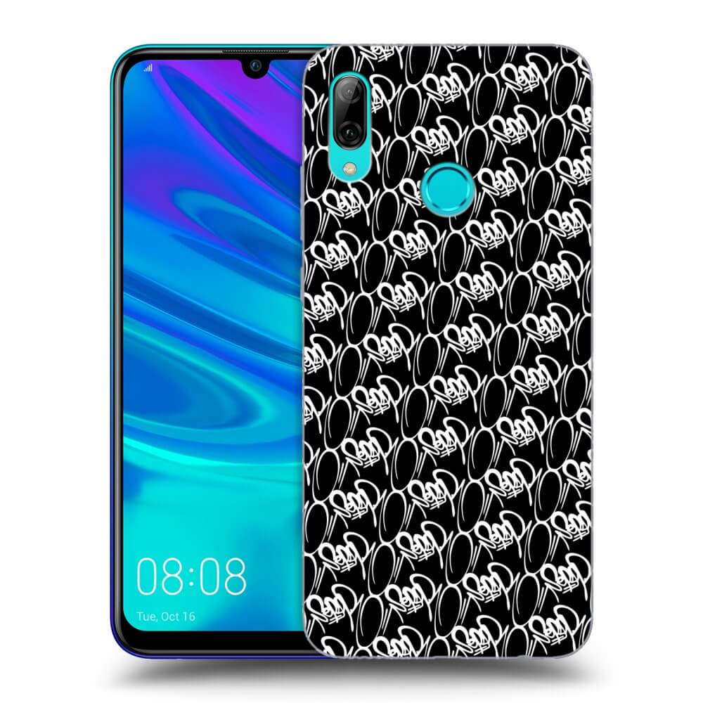 Picasee silikónový čierny obal pre Huawei P Smart 2019 - Separ - White On Black 2