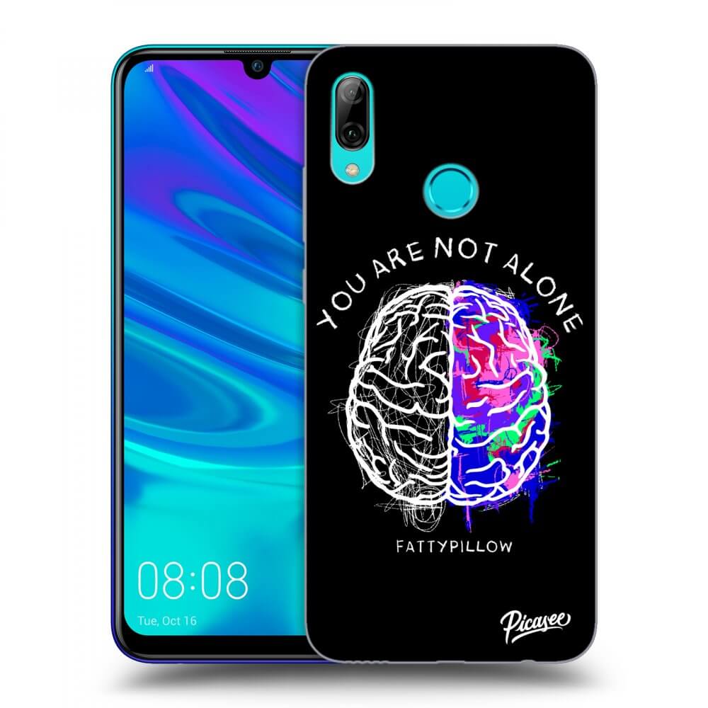 Picasee silikónový prehľadný obal pre Huawei P Smart 2019 - Brain - White