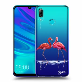 Picasee silikónový prehľadný obal pre Huawei P Smart 2019 - Flamingos couple