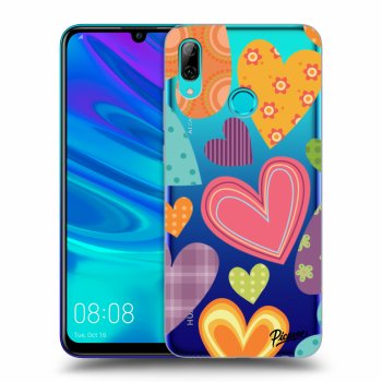 Picasee silikónový prehľadný obal pre Huawei P Smart 2019 - Colored heart