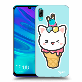 Picasee silikónový prehľadný obal pre Huawei P Smart 2019 - Ice Cream Cat