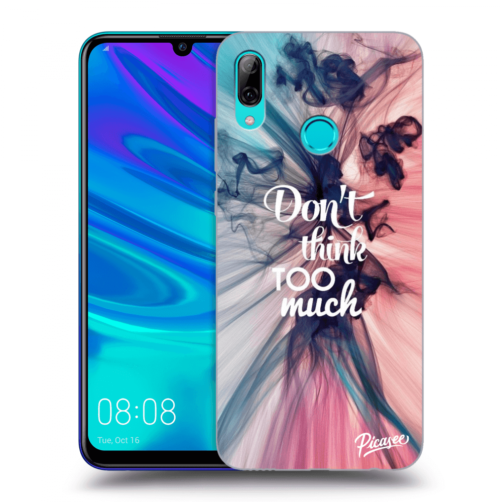 Picasee silikónový čierny obal pre Huawei P Smart 2019 - Don't think TOO much
