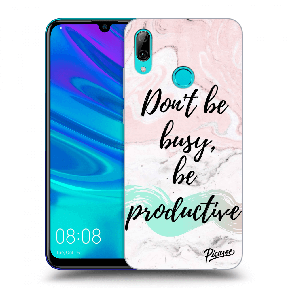 Picasee silikónový prehľadný obal pre Huawei P Smart 2019 - Don't be busy, be productive