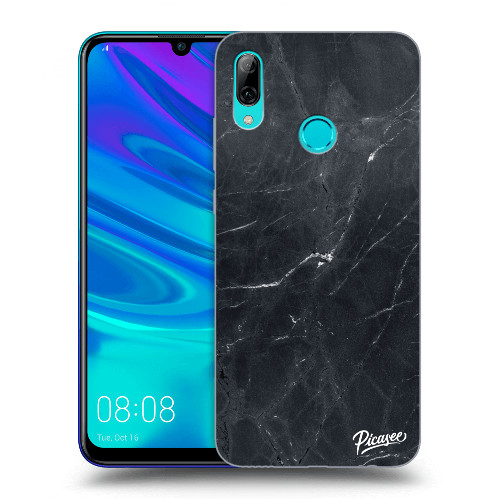 Picasee silikónový prehľadný obal pre Huawei P Smart 2019 - Black marble