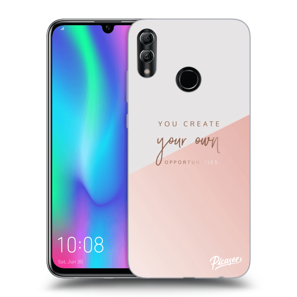 Picasee silikónový čierny obal pre Honor 10 Lite - You create your own opportunities