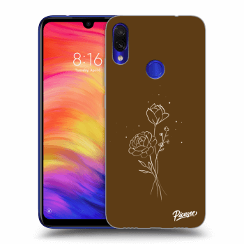 Obal pre Xiaomi Redmi Note 7 - Brown flowers