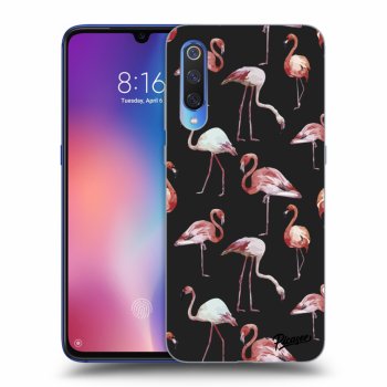 Picasee silikónový čierny obal pre Xiaomi Mi 9 - Flamingos
