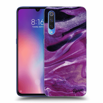 Picasee silikónový prehľadný obal pre Xiaomi Mi 9 - Purple glitter