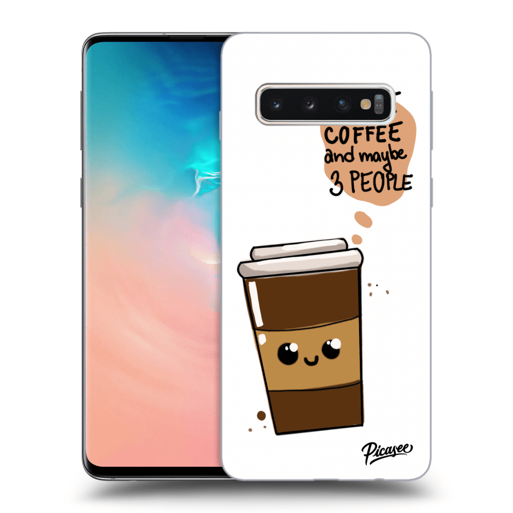 Picasee silikónový čierny obal pre Samsung Galaxy S10 G973 - Cute coffee