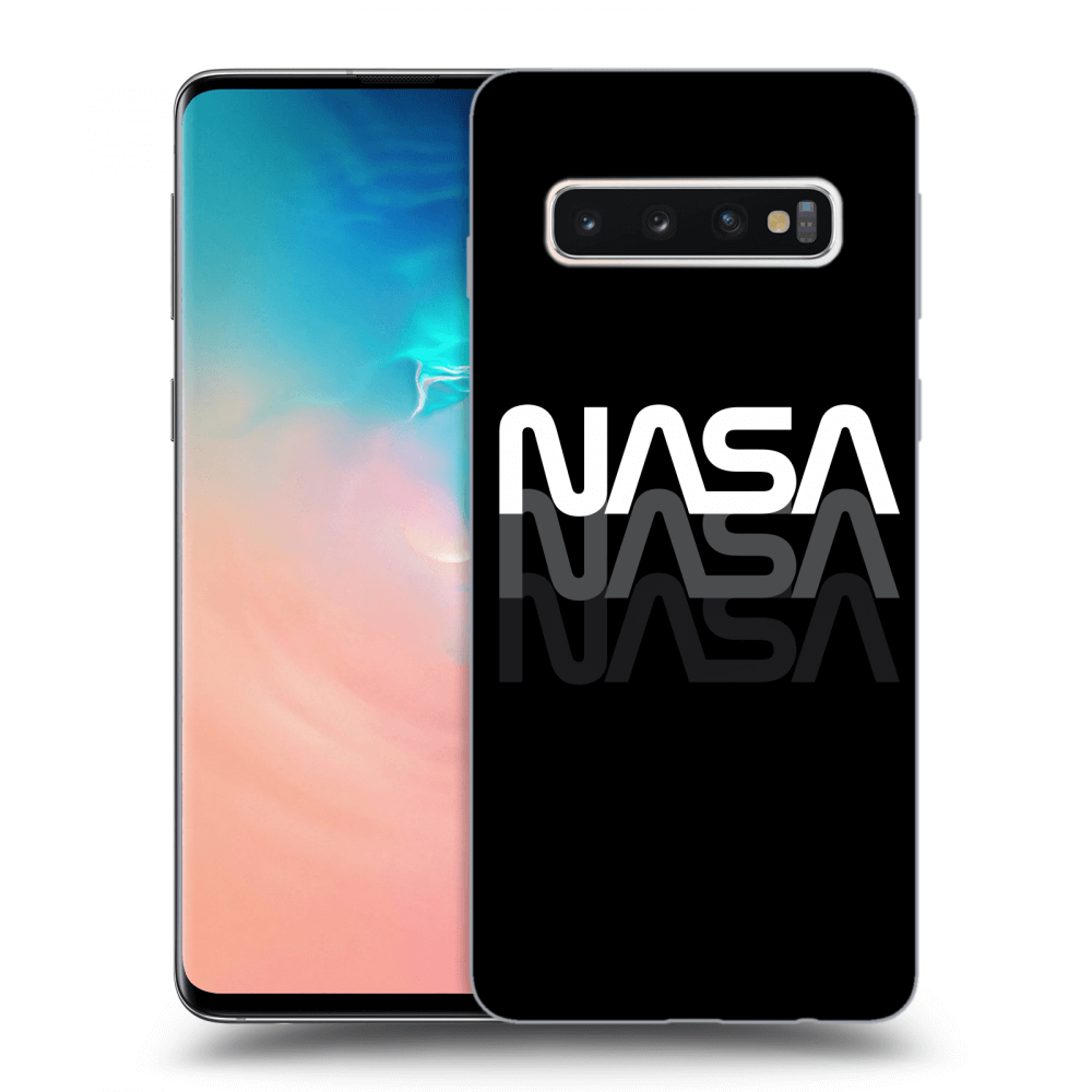 Picasee silikónový prehľadný obal pre Samsung Galaxy S10 G973 - NASA Triple