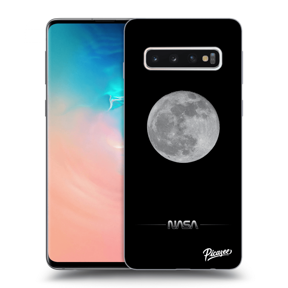 Picasee silikónový čierny obal pre Samsung Galaxy S10 G973 - Moon Minimal