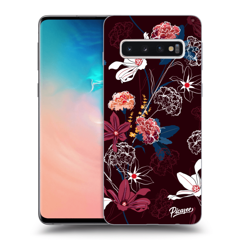 Picasee silikónový čierny obal pre Samsung Galaxy S10 G973 - Dark Meadow