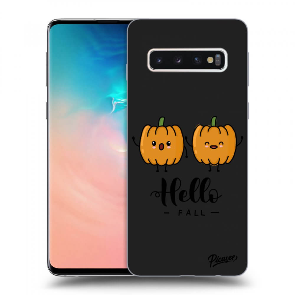 Picasee silikónový čierny obal pre Samsung Galaxy S10 G973 - Hallo Fall