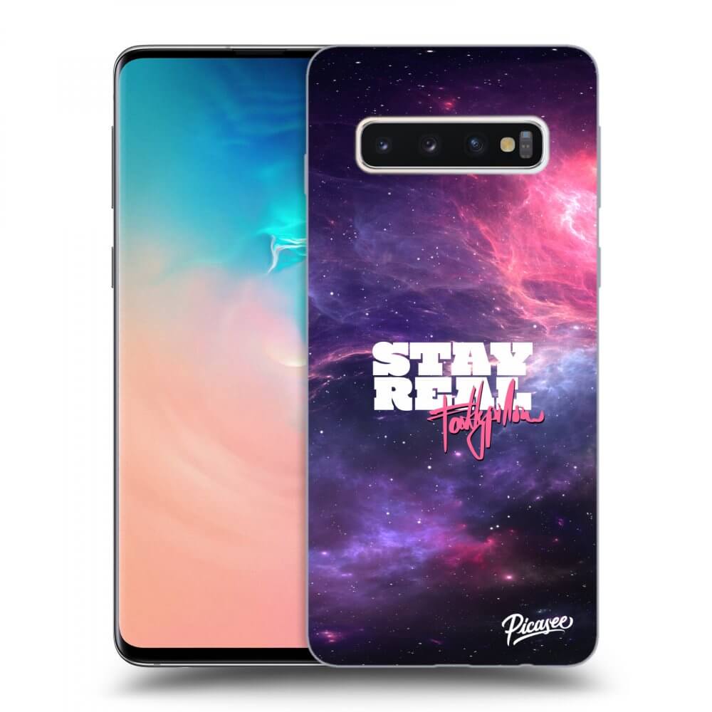 Picasee silikónový čierny obal pre Samsung Galaxy S10 G973 - Stay Real