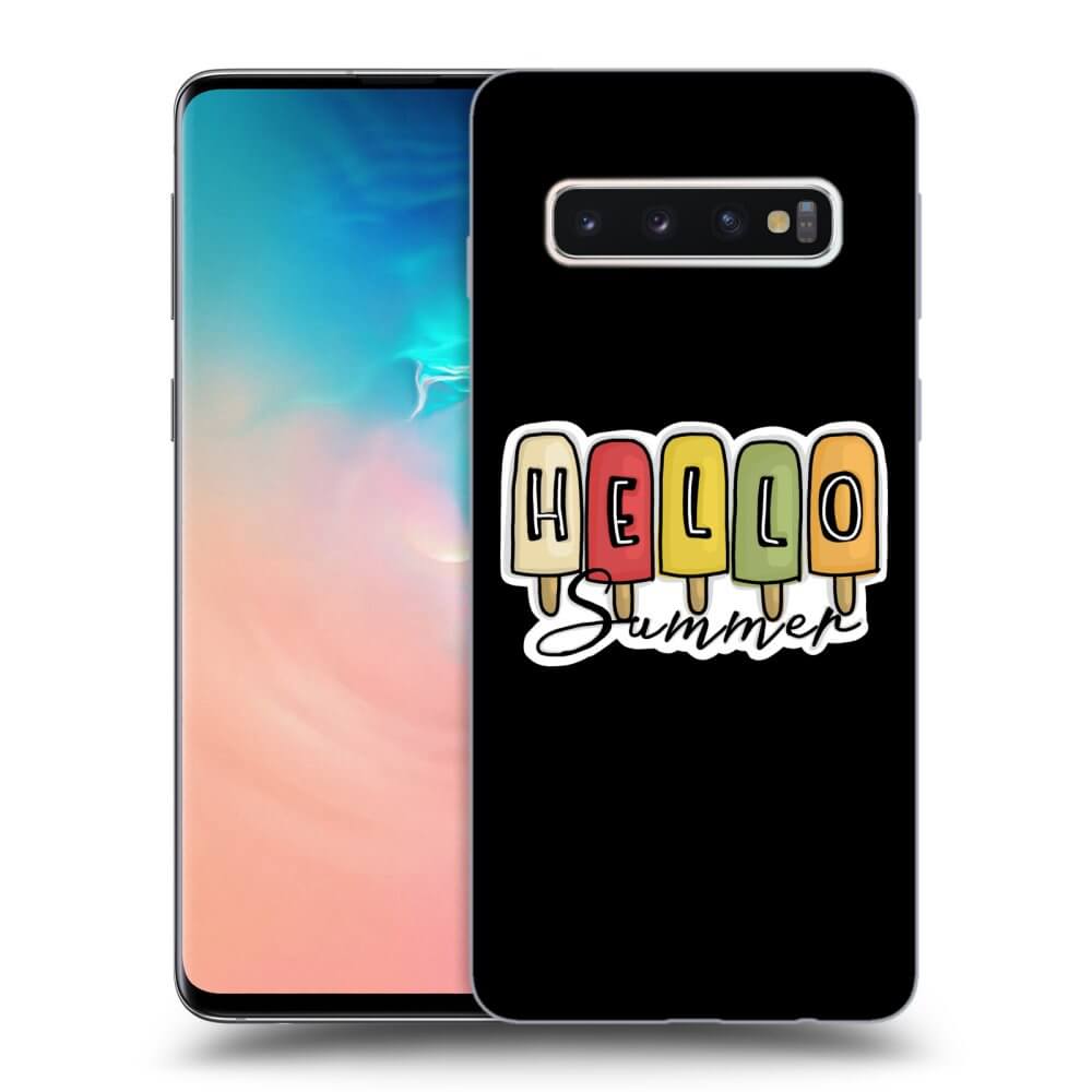 Picasee silikónový čierny obal pre Samsung Galaxy S10 G973 - Ice Cream