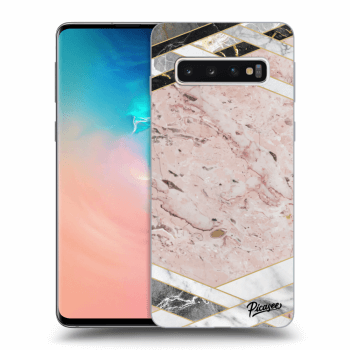 Picasee ULTIMATE CASE pro Samsung Galaxy S10 G973 - Pink geometry